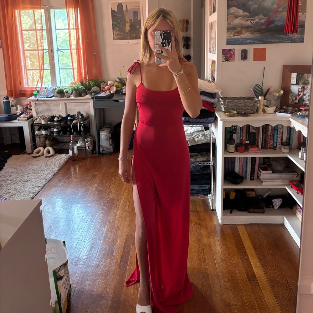 Lucy in the Sky Vibrant Red Maxi Dress
